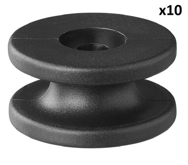 Crochet de corde rond PVC diametre 30 x 15 mm x10 pieces