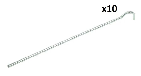 Piquet de tente 25cm metal avec oeil ouvert x25 pieces