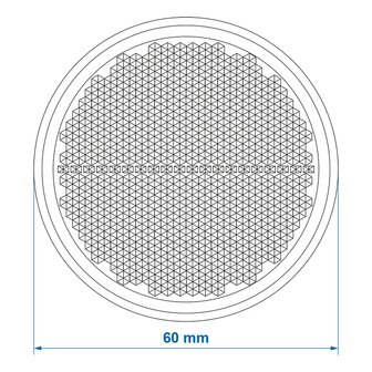 Reflecteur rouge 60mm autocollant x5 pieces