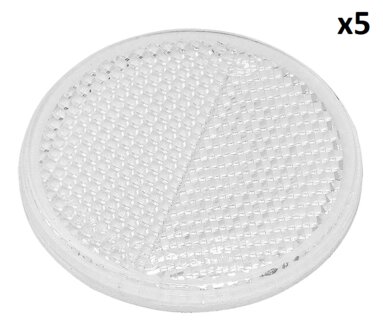 Reflecteur blanc 60mm autocollant x5 pieces