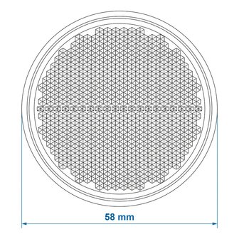 Reflecteur rouge 58mm auto-adhesif avec plaque de base x5 pieces