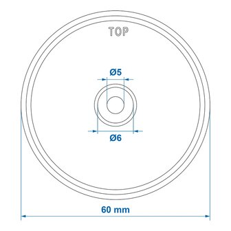 Reflecteur orange 60mm a visser x5 pieces