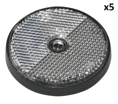 Reflecteur blanc 60mm fixation a vis x5 pieces