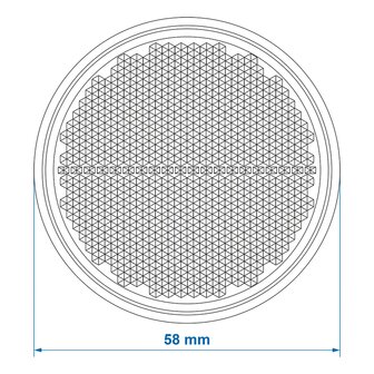 Reflecteur blanc 58 mm autocollant avec plaque de base x5 pieces