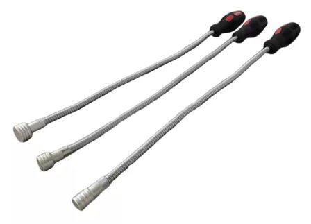 Support magnetique flexible et telescopique avec miroir d&#039;inspection &ndash; Set de 6 pieces