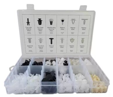 Assortiment de clips de garniture Peugeot &amp; Citroen &ndash; 345 pieces