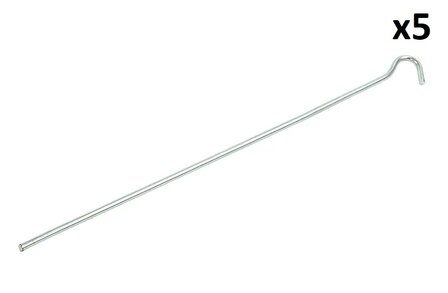Piquet de tente 30cm metal avec oeil ouvert x5 pieces