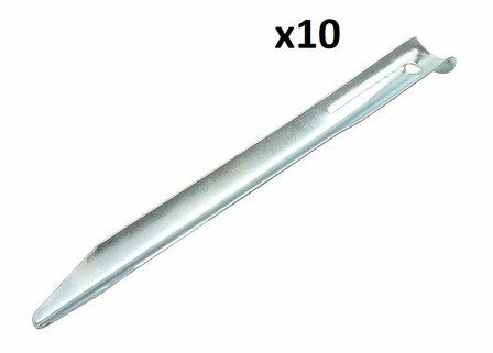 Piquet de tente 22cm metal demi-rond x10 pieces