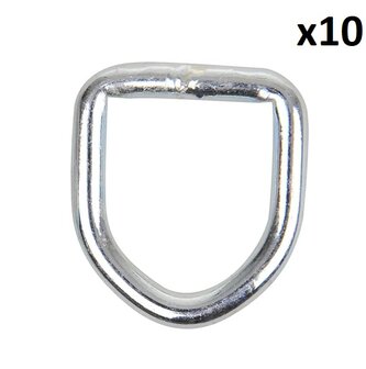Anneau en D 6mm x10 pieces