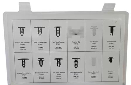 Clips de garniture assortiment Fiat 308 pieces