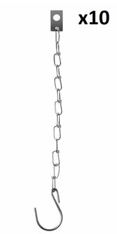 Chaine de securite en metal 24cm x10 pieces