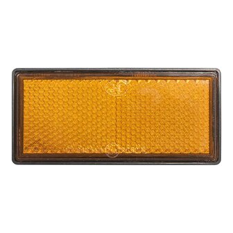 Reflecteur orange 85x39mm autocollant avec plaque de base x10 pieces