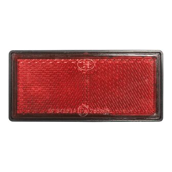 Reflecteur rouge 85x39mm autocollant avec plaque de base x10 pieces