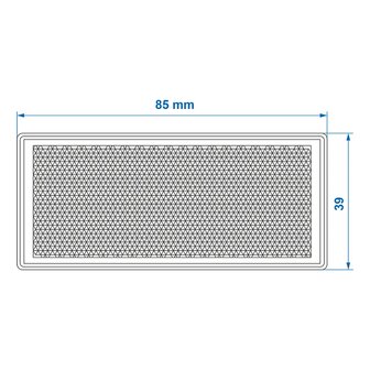 Reflecteur blanc 85x39mm autocollant avec plaque de base x10 pieces