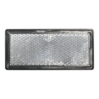 Reflecteur blanc 85x39mm autocollant avec plaque de base x10 pieces