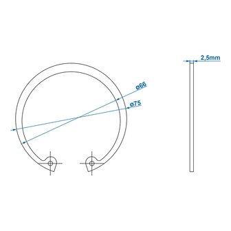 Circlip diametre 72 mm x10 pieces