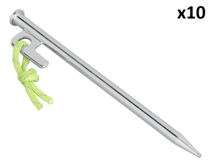 Piquet de roche 20 cm en acier galvanise avec crochet en P Heavy Duty x10 pieces