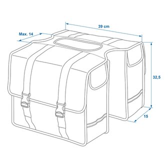 Sacoche double pour velo 40L impermeable