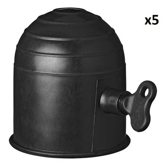 Capuchon de barre d&#039;attelage noir avec serrure x5 pieces
