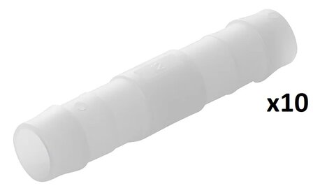Raccord droit pour tuyau 12 mm x10 pieces