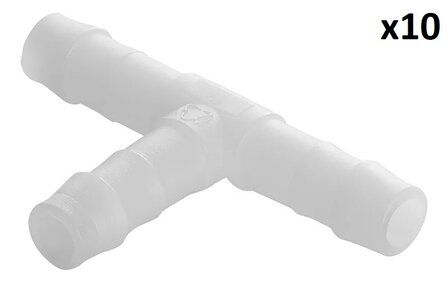 Raccord tuyau en T 10 mm x10 pieces