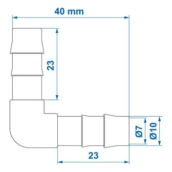 Raccord coude 10 mm x10 pieces