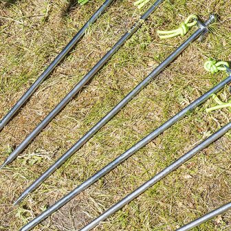 Piquet de tente 40 cm en acier galvanise avec crochet en P Heavy Duty x10 pieces