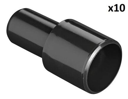 Adaptateur de tuyau d&rsquo;evacuation dia 28 mm vers dia 19 mm PE noir x5 pieces
