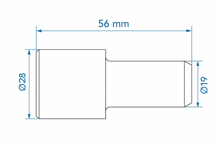 Adaptateur de tuyau d&rsquo;evacuation dia 28 mm vers dia 19 mm PE noir x5 pieces