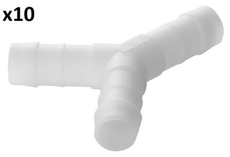 Raccord en Y a embouts canneles 12 mm x10 pieces
