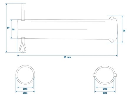 Axe pour roue jockey 60 mm x5 pieces