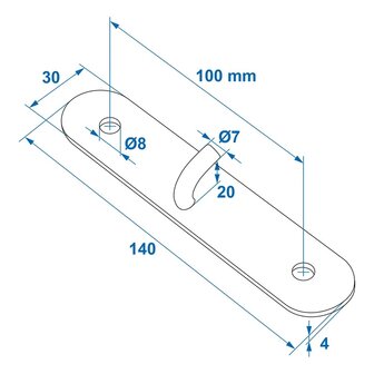 Contre-piece pour fermoir rond x5 pieces