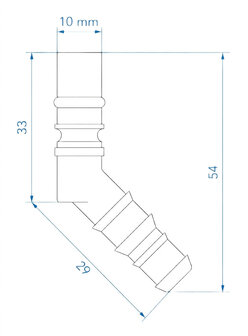 Raccord de tuyau avec joint torique pour tuyaux 10/12 mm rouge x5 pieces