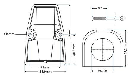 Cadre de montage en saillie simple x5 pieces