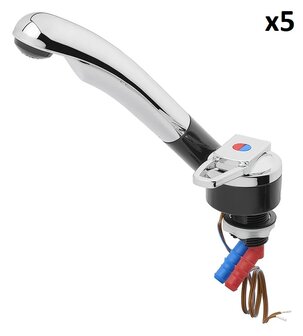 Mitigeur ceramique Deluxe diametre 27 mm chrome/noir x5 stuks