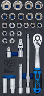 Jeu de cle a douilles en pouce 12,5 mm (1/2) 27 pieces