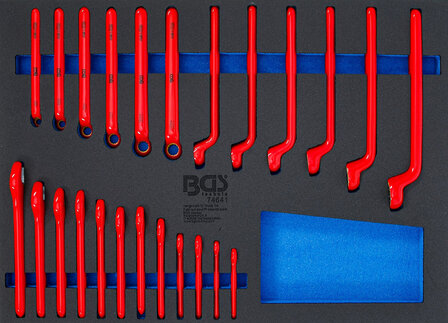 Jeu de cles polygonales VDE et de cles a fourche VDE 24 pcs