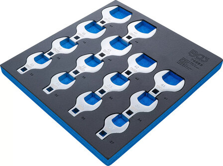 Jeu de cles crowfoot a tuyauter 12,5 mm (1/2) 14 pieces