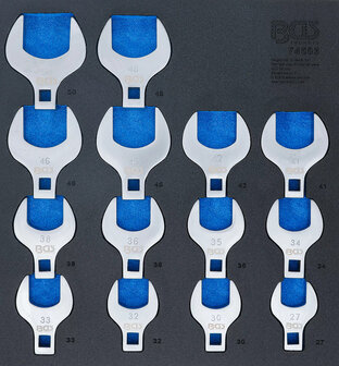 Jeu de cles crowfoot a tuyauter 12,5 mm (1/2) 14 pieces