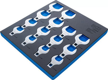 Jeu de cles crowfoot a tuyauter 12,5 mm (1/2) en pouce 14 pieces