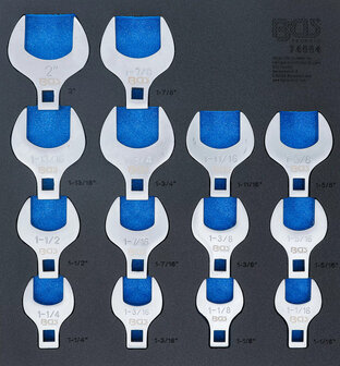 Jeu de cles crowfoot a tuyauter 12,5 mm (1/2) en pouce 14 pieces