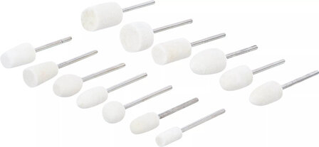Assortiment de tetes de polissage 13 pieces