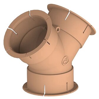 Whale Raccord en Y pour conduit d&rsquo;air 65 mm beige