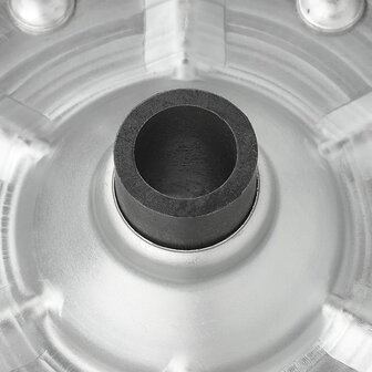 Bande de roue jockey avec grande jante metallique et pneu en caoutchouc 220 x 65 mm, 500 kg