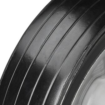 Bande de roue jockey avec grande jante metallique et pneu en caoutchouc 220 x 65 mm, 500 kg
