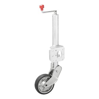 Roue jockey 60 mm jante metal avec bandage caoutchouc 200 x 50 mm repliable