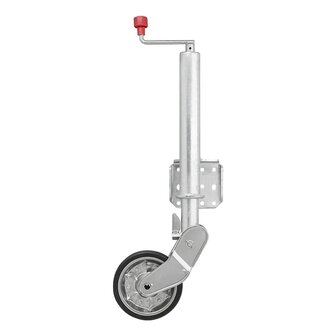 Roue jockey 60 mm jante metal avec bandage caoutchouc 200 x 50 mm repliable