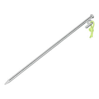 Piquet de roche 40 cm en acier galvanise avec crochet en P Heavy Duty &ndash; set de 6 pieces