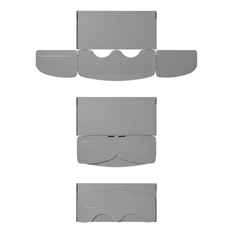 Paravent de cuisson 3 pieces en acier pliable avec plaque de base 63 x 30,5 x 25 cm
