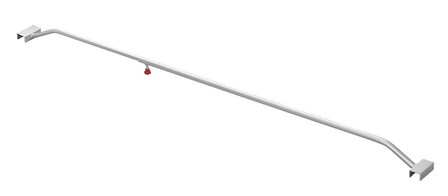 Support de bache en aluminium, extensible, 132-204 cm, pour bache de remorque